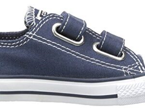 Converse Baby Boys Chuck Taylor All Star 2V Low Top Sneaker, Navy/White, 7 Infant