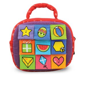 Melissa & Doug K's Kids Take-Along Shape Sorter Baby Toy With 2-Sided Activity Bag and 9 Textured Shape Blocks - Sensory / Travel /Toys For Toddlers And Infants