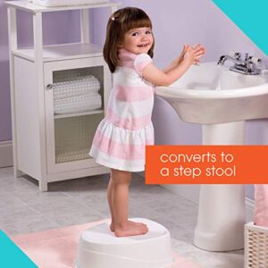 Summer Step by Step Potty, Pink - 3-in-1 Potty Training Toilet - Features Contoured Seat, Flushable Wipes Holder and Toilet Tissue Dispenser, 13x9.5x15.5 Inch (Pack of 1)