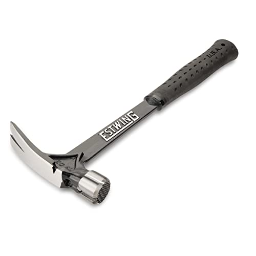 ESTWING Ultra Series Hammer - 19 oz Rip Claw Framer with Milled Face & Shock Reduction Grip - EB-19SM