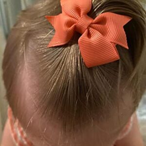 CELLOT Baby Hair Clips 50Pcs Tiny 2" Hair Bows Fully Covered Barrettes Clips for Baby Girls Infants and Toddlers,25 Colors in Pairs