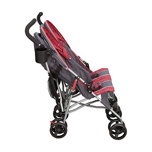 Delta Children LX Side by Side Stroller - with Recline, Storage & Compact Fold, Grey