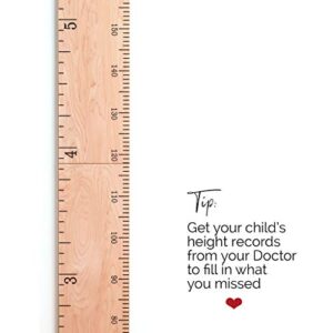 Headwaters Studio Wooden Ruler Growth Chart for Kids | Nursery Wall Decor Boys & Girls Room| Natural Schoolhouse Ruler | Made in USA