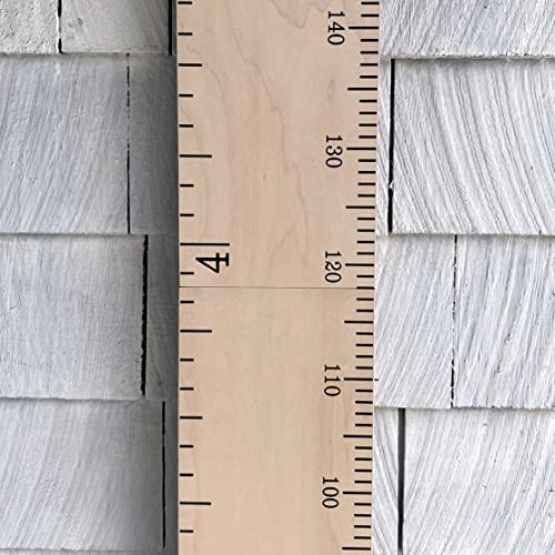 Headwaters Studio Wooden Ruler Growth Chart for Kids | Nursery Wall Decor Boys & Girls Room| Natural Schoolhouse Ruler | Made in USA