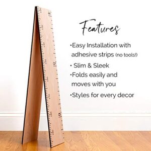 Headwaters Studio Wooden Ruler Growth Chart for Kids | Nursery Wall Decor Boys & Girls Room| Natural Schoolhouse Ruler | Made in USA