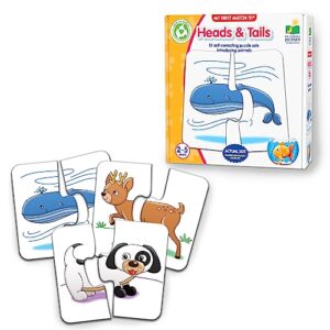 the learning journey: my first match it - head and tails - 15 piece self-correcting animal matching puzzles - learning toys for toddlers 1-3 - award winning toys