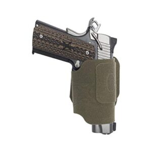 Vertx Tactigami MPH SUB, Universal Handgun Holster for Tactical Gear, Appendix CCW Concealed Carry Firearm, Customized Fit, Attach to Loop Panel, One Wrap, Desert Tan