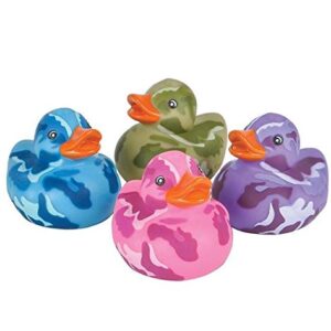 Rhode Island Novelty 2 Inch Camouflage Rubber Duckies, One Dozen Assorted