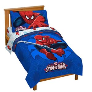 Marvel Spiderman 'Regulator' Toddler 4 Piece Bed Set