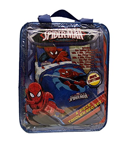 Marvel Spiderman 'Regulator' Toddler 4 Piece Bed Set