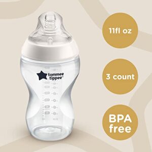 Tommee Tippee Closer to Nature Added Cereal Baby Bottle, Y-cut Bottle Nipple, BPA-free (11oz, 3 Count)