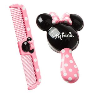 disney baby minnie hair brush and wide tooth comb set