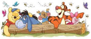 roommates rmk2553gm winnie the pooh and friends outdoor fun peel and stick wall decal