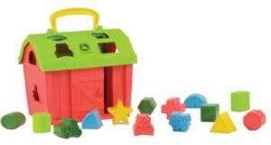 john deere barnyard shape sorter toy & matching game, ages 18 months and up