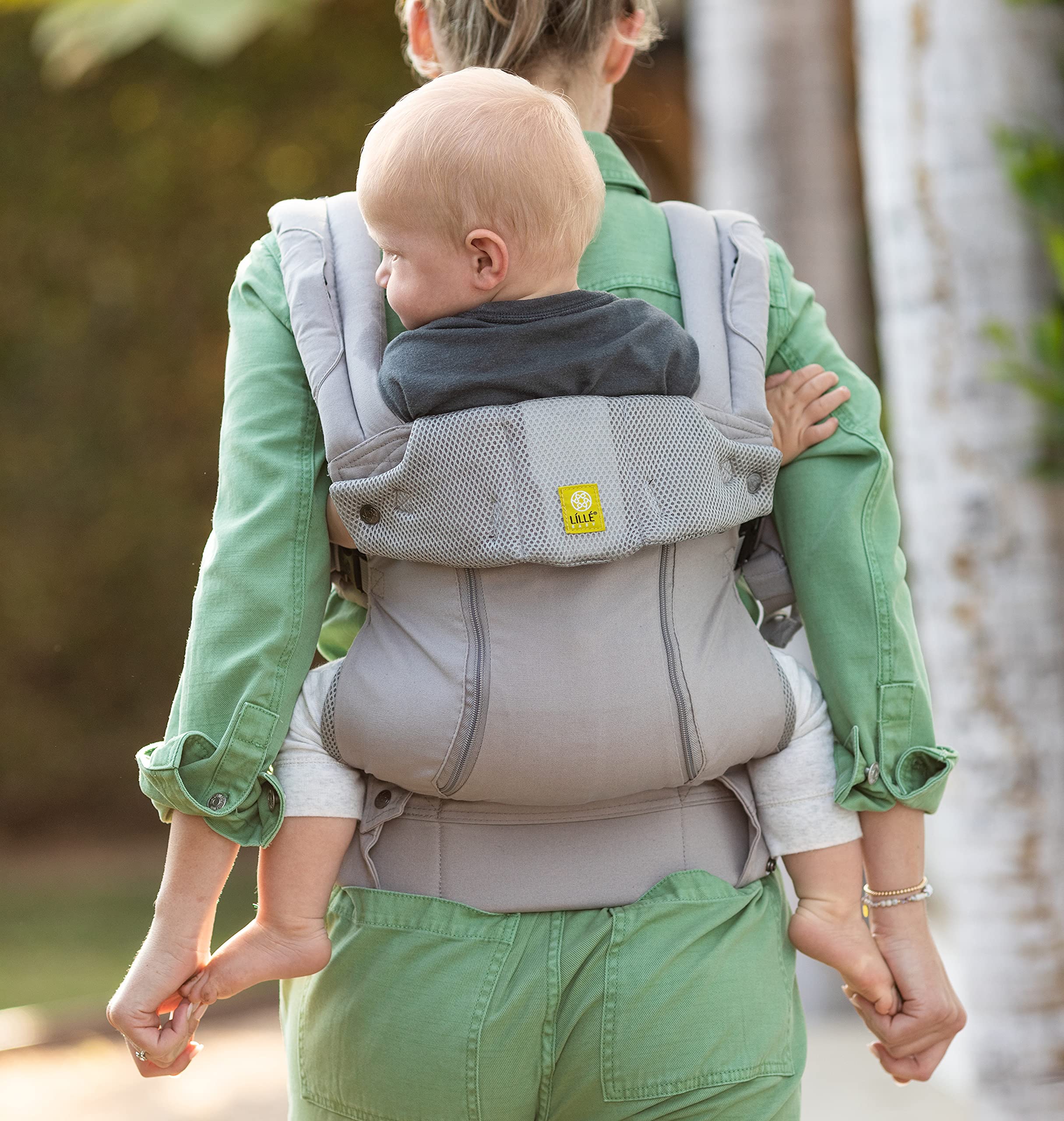 LÍLLÉbaby Complete All Seasons Ergonomic 6-in-1 Baby Carrier Newborn to Toddler - with Lumbar Support - for Children 7-45 Pounds - 360 Degree Baby Wearing - Inward & Outward Facing - Stone