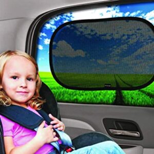 Enovoe Car Window Shade for Baby - (4 Pack) - 19"x12" Premium Cling Baby Sun Shade for Car Window Side - Sun, Glare and UV Rays Protection for Your Child