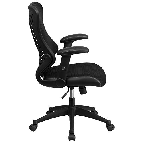 Flash Furniture Kale High Back Designer Black Mesh Executive Swivel Ergonomic Office Chair with Adjustable Arms