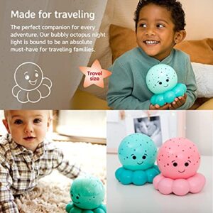 Cloud b Travel Comforting Nightlight Projector | Gentle Brightness | 3 Colors | Auto-Shutoff | Octo Baby Blue