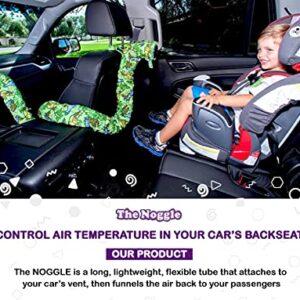 The Noggle-Making The Backseat Cool Again-Quick & Easy to Use Car Travel Accessories for a Comfy Ride Summer or Winter-Air Vent Extender Hose Directs Cool or Warm Air to Your Kids - 8ft, Black Ice