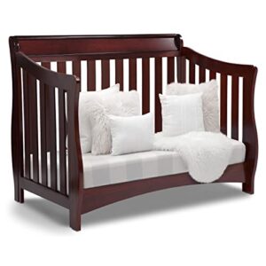 Delta Children Bentley S Series 4-in-1 Convertible Baby Crib, Black Cherry Espresso