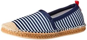 sea star beachwear beachcomber espadrille water shoe (toddler/little kid/big kid) navy/white microstripe 1 little kid m