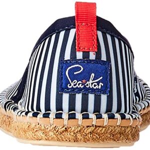 Sea Star Beachwear Beachcomber Espadrille Water Shoe (Toddler/Little Kid/Big Kid) Navy/White Microstripe 1 Little Kid M