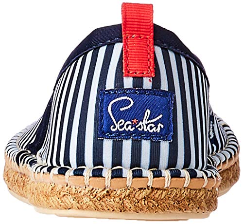 Sea Star Beachwear Beachcomber Espadrille Water Shoe (Toddler/Little Kid/Big Kid) Navy/White Microstripe 1 Little Kid M