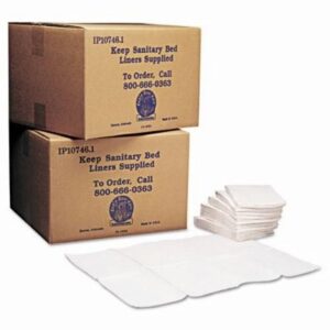 koala kare - baby changing station sanitary bed liners white 500/carton "product category: breakroom and janitorial/waste receptacle liners"