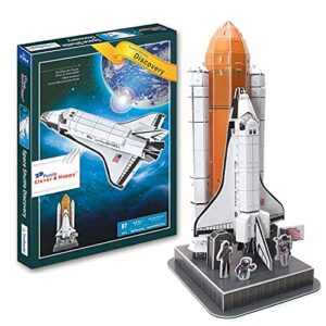 liberty imports 3d puzzle diy model set - worlds greatest architecture jigsaw puzzles building kit (space shuttle discovery)