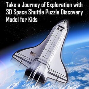 Liberty Imports 3D Puzzle DIY Model Set - Worlds Greatest Architecture Jigsaw Puzzles Building Kit (Space Shuttle Discovery)