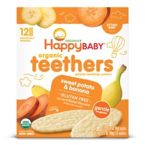 Happy Baby Organics Teether, Banana & Sweet Potato, 12 Count, Pack of 6