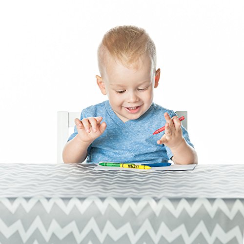 Bumkins Baby Splat Mat for Under High Chair, Waterproof Washable Cloth for Arts and Crafts, Playtime Mats for Kids, Floors or Tables, Reusable Fabric 42x42 Square