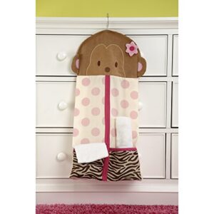 Carter's Jungle Collection Nursery Diaper Stacker, Pink/Lime/Brown/Tan