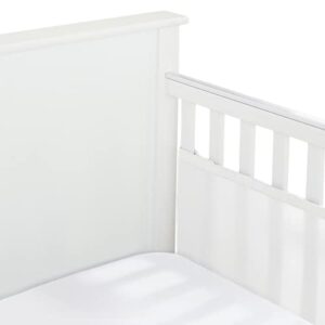 breathablebaby breathable mesh crib liner – classic collection – white – fits full-size solid end cribs only – anti-bumper