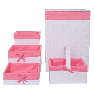 Five PC Hamper and Basket Set