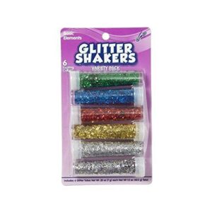 kids craft 6pk glitter tubes, basic colors