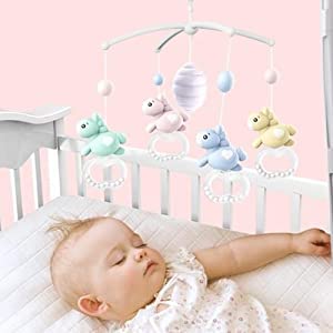 AFUNTA Baby Crib Mobile Music Box Holder Arm Bracket Nut Screw Box Mobile