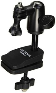 zoom ghm-1 guitar headstock mount, flat clamp mount, designed to be used with q2n, q2n-4k, q4, q4n, and q8