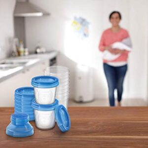 Philips AVENT Breast Milk Storage Cups And Lids, 10 6oz Containers, SCF618/10