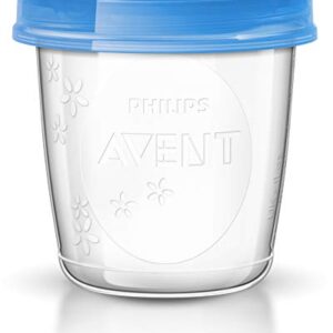 Philips AVENT Breast Milk Storage Cups And Lids, 10 6oz Containers, SCF618/10