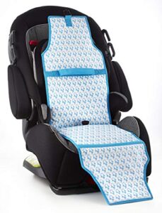 carats car seat cooler for baby with cooltech - baby car seat cooling pad (penguin blue)