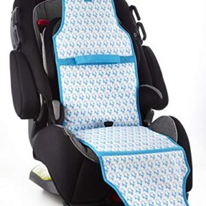 Carats Car Seat Cooler for Baby with COOLTECH - Baby Car Seat Cooling Pad (Penguin Blue)
