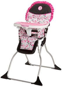 disney baby minnie mouse simple fold plus high chair with 3-position tray (garden delight)