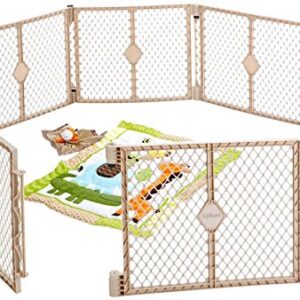 Toddleroo by North States Superyard Indoor/Outdoor 8-Panel Play Baby Yard, Made in USA: Safe play area anywhere. Freestanding. 18.5 sq. ft. enclosure or 6.5 ft. corner to corner (26" Tall, Sand)