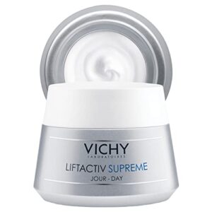 vichy liftactiv supreme anti aging face moisturizer, anti wrinkle cream, firming and hydrating cream to smoothe skin, day cream suitable for sensitive skin , 1.69 fl oz (pack of 1)