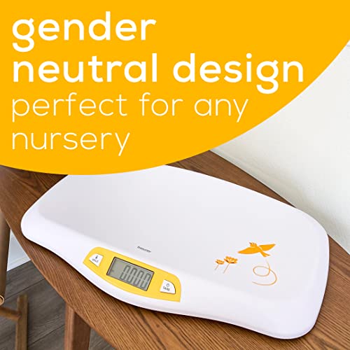 Beurer BY80 Digital Baby Scale, Infant Scale for Weighing in Pounds, Ounces, or Kilograms up to 44 lbs, Newborn Scale with Hold Function, Pet Scale for Cats and Dogs