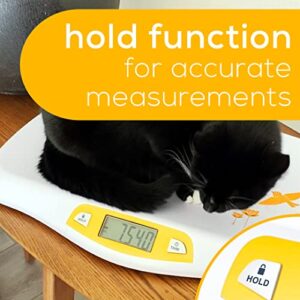 Beurer BY80 Digital Baby Scale, Infant Scale for Weighing in Pounds, Ounces, or Kilograms up to 44 lbs, Newborn Scale with Hold Function, Pet Scale for Cats and Dogs