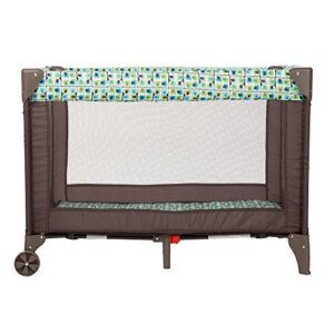 Cosco Funsport Compact Portable Playard, Lightweight, Easy Set up, Foldable Baby Playpen with Carry Bag, Elephant Squares