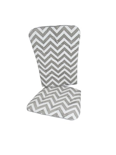 Baby Doll Bedding Minky Chevron Rocking Chair Pad, Grey