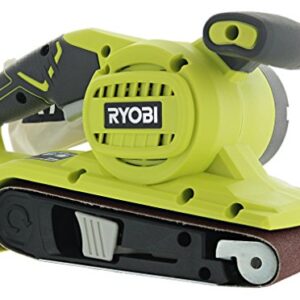 Ryobi BE319 6 Amp Portable 320 Feet / Minute Corded Belt Sander (3” x 18”) w/ Onboard Removable Dust Bag (Medium Grit Sanding Belt Included)